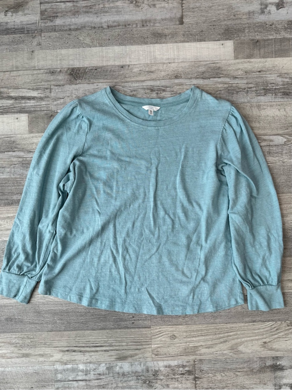Time + Tru blue cotton long sleeve knit top size XXL L20